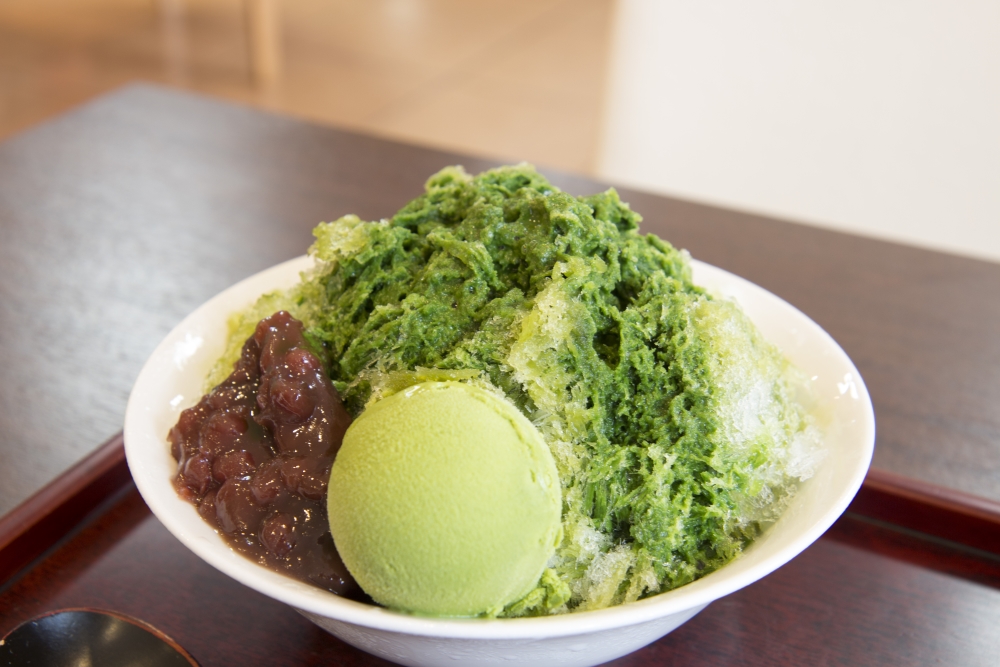 濃い抹茶のかき氷